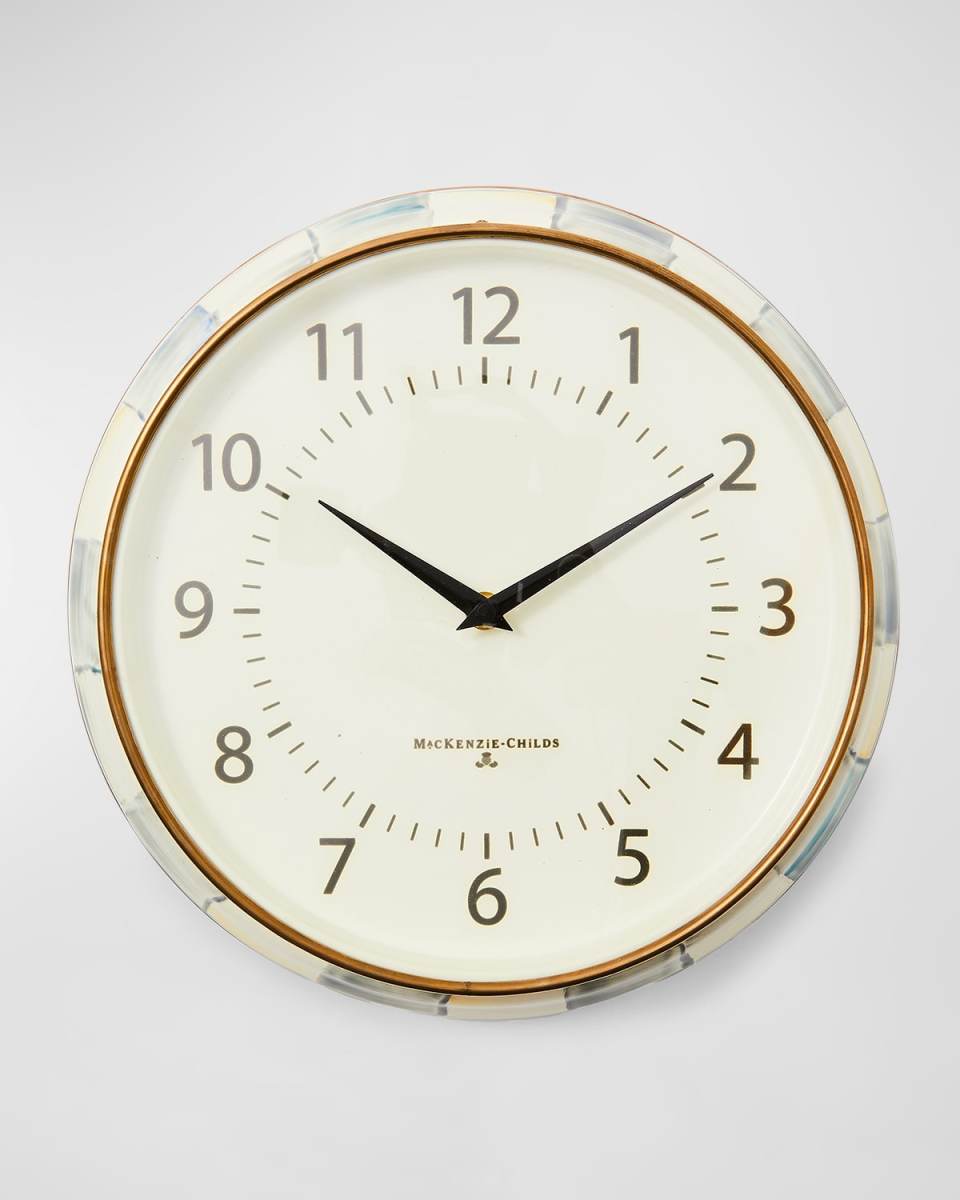 Sterling Check School Wall Clock